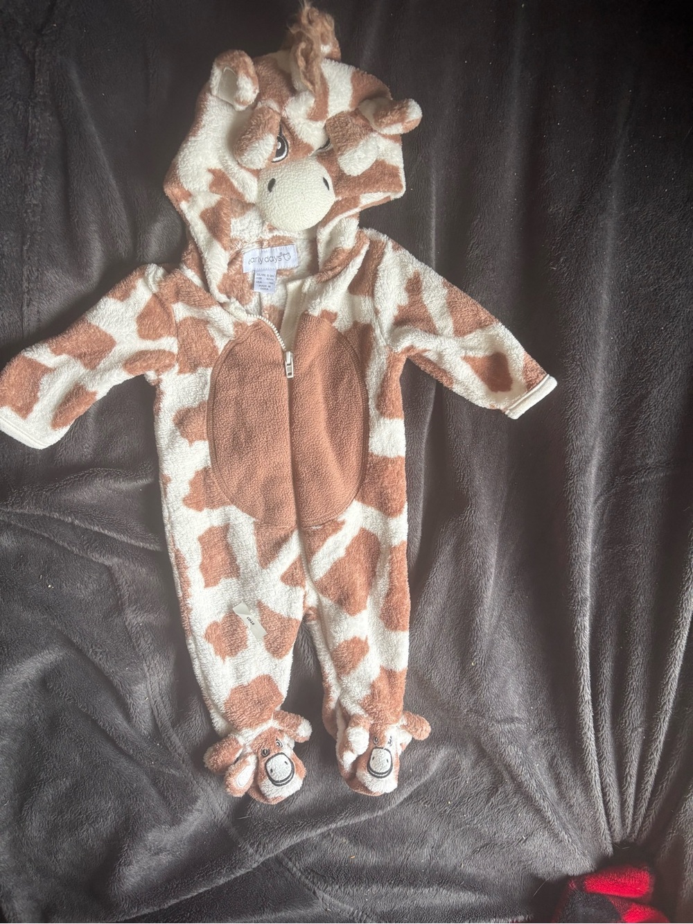 Early Days Baby Cow Costume 0–3 Months Footed Hooded Fleece One Piece